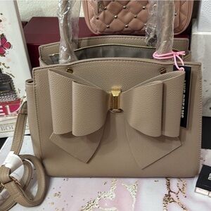 LIKE DREAMS Double Bowtie Satchel Crossbody Bag NEW WITH TAGS